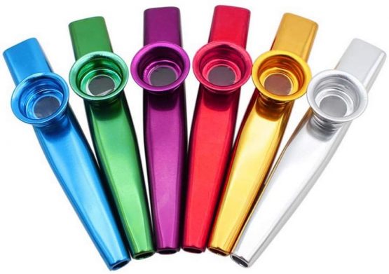 kuou 6Pcs Metal Kazoo Musical Instruments, Multipack Kazoo Sets for Kids Gift Instrumental Accompaniment