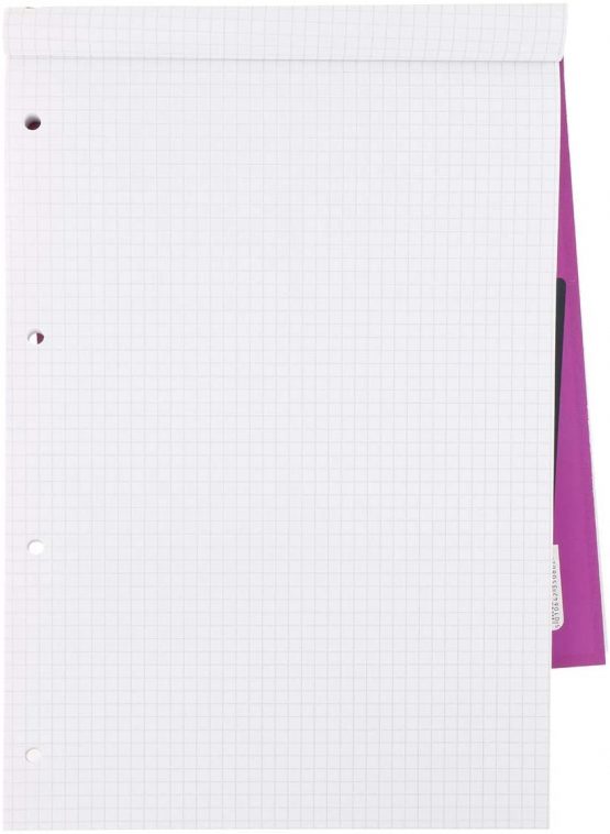 RHINO Stationery A4 Refill Pad 160 Page | 5mm Squared Paper Pad | Headbound Notepad | Purple | School Notepad Premium Writing Paper - Image 2