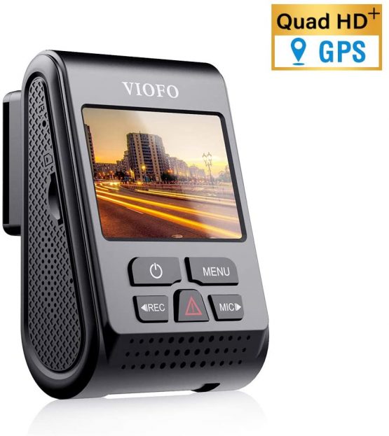 VIOFO A119 V3 Dash Cam 2K with GPS, True HDR, Buffered Parking Mode, 2560x1440P Quad HD+ Car Dash Camera, Ultra Clear Night Vision, 140° Wide Angle, Motion Detection, G-Sensor, Time Lapse