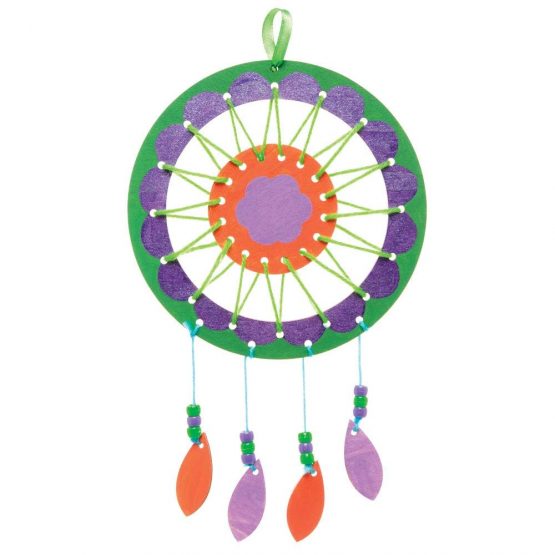 Baker Ross AW601 Wooden Dream Catcher Kit, Dreamcatchers for Kids to Make, Personalise and Display for Arts and Crafts Activities (Pack of 4) - Image 4