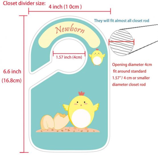 Baby Wardrobe Dividers Set Pack of 8 Baby Closet Dividers Cute Animals Design Plastic Nursery Closet Dividers Closet Organisers/Hangers Dividers - Image 3