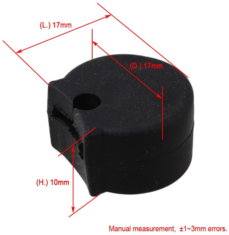 Yibuy Black Soft Rubber Clarinet Thumb Rest Cushion Saver Pack of 5 - Image 4