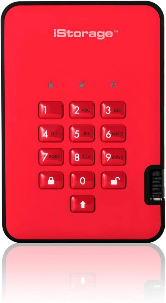 iStorage diskAshur2 SSD 2 TB -Secure Portable Solid State Drive - Password Protected, Dust/Water-Resistant, Hardware Encryption IS-DA2-256-SSD-2000-R