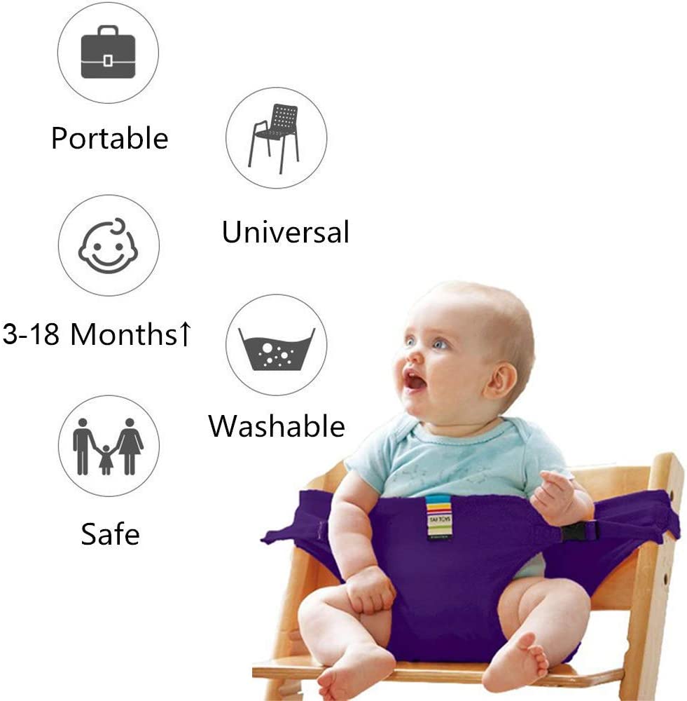 Lychee Baby Dining Chair Safety Seats with Straps, Toddler High Chair Harness Belt - Image 3