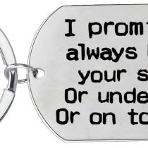 BESPMOSP Military Dog Tag Keychain Boyfriend Keyring Husband Funny Jewelry Lovers Couples Valentine Birthday Christmas