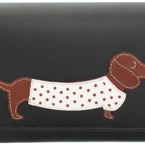 Mala Leather Best Friends Collection Sausage Dog Leather Purse 3304_65 Black