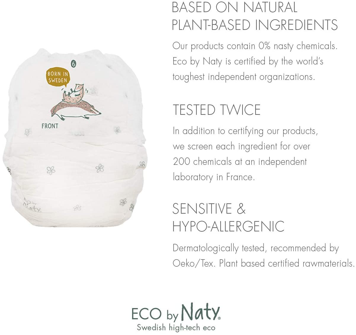 Naty FreeMovers Nappy Pants, White, Size 6 (18 count) - Image 3