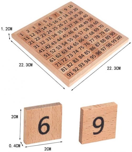 Amasawa Puzzle Digital Board,1-100 Digital Continuous Board,Math Puzzle Wooden toy for the Early Motor Skills Development Education of Your Child - Image 3
