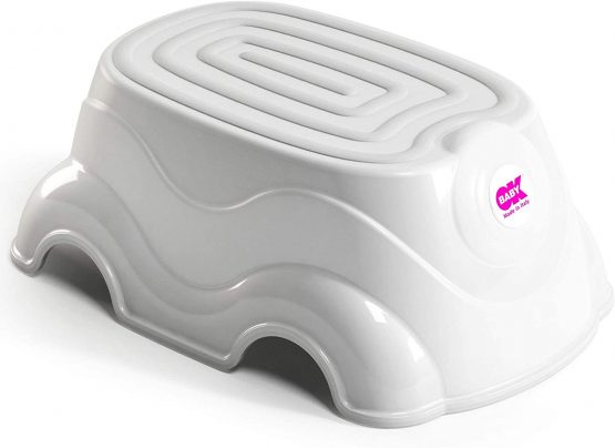 OKBaby Herbie Anti-Slip Toddlers Step Stool, White