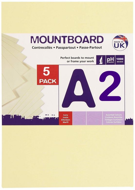 Daler Rowney 329205030 A2 GRADUATE MOUNTBOARD 5 PACK IVORY