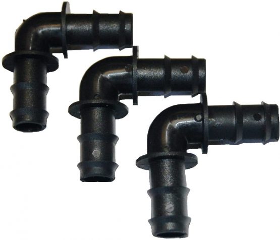 Agralan AS33 Soaker Hose Elbow Connectors (Pack of 3)