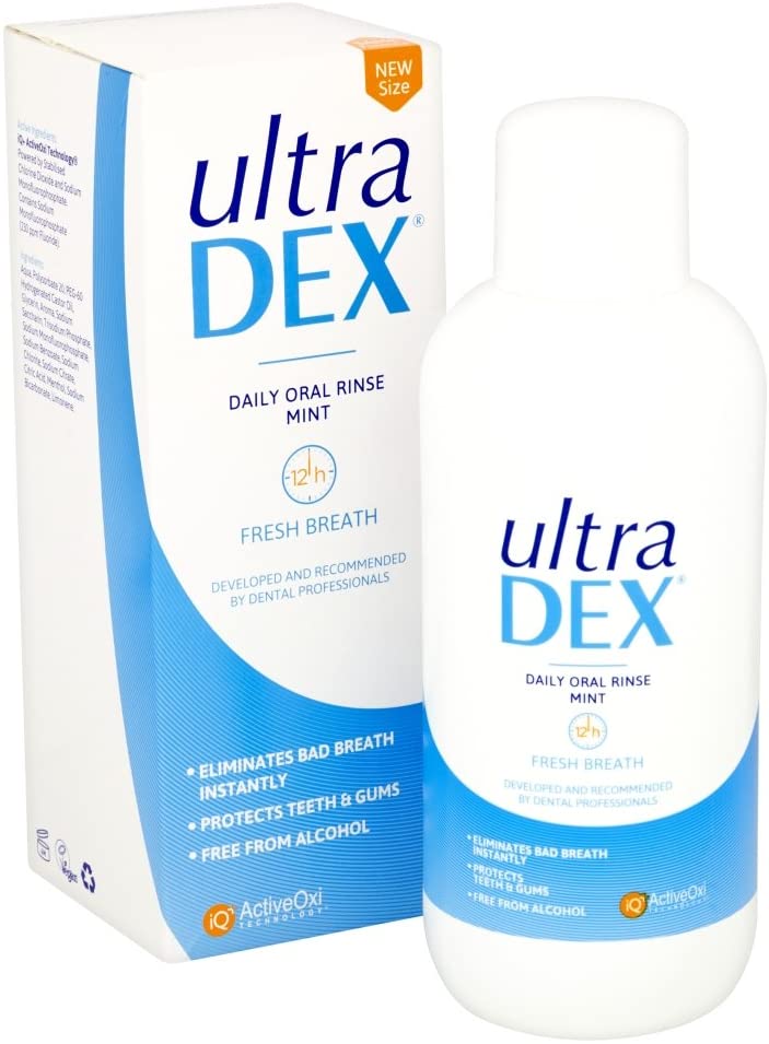 UltraDEX Daily Oral Rinse, Mint 1000ml, Clear, 1000 ml (Pack of 1)