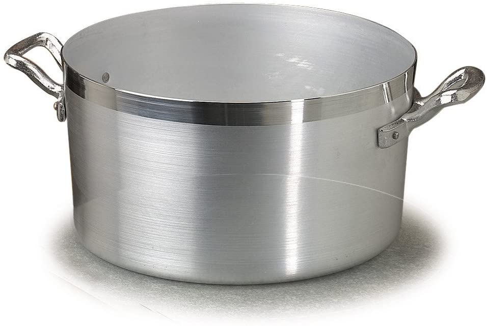 Pentole Agnelli Family Cooking Aluminium Saucepot with 2 Handles, 4.75 Litre, Silver, 4.5 Litres