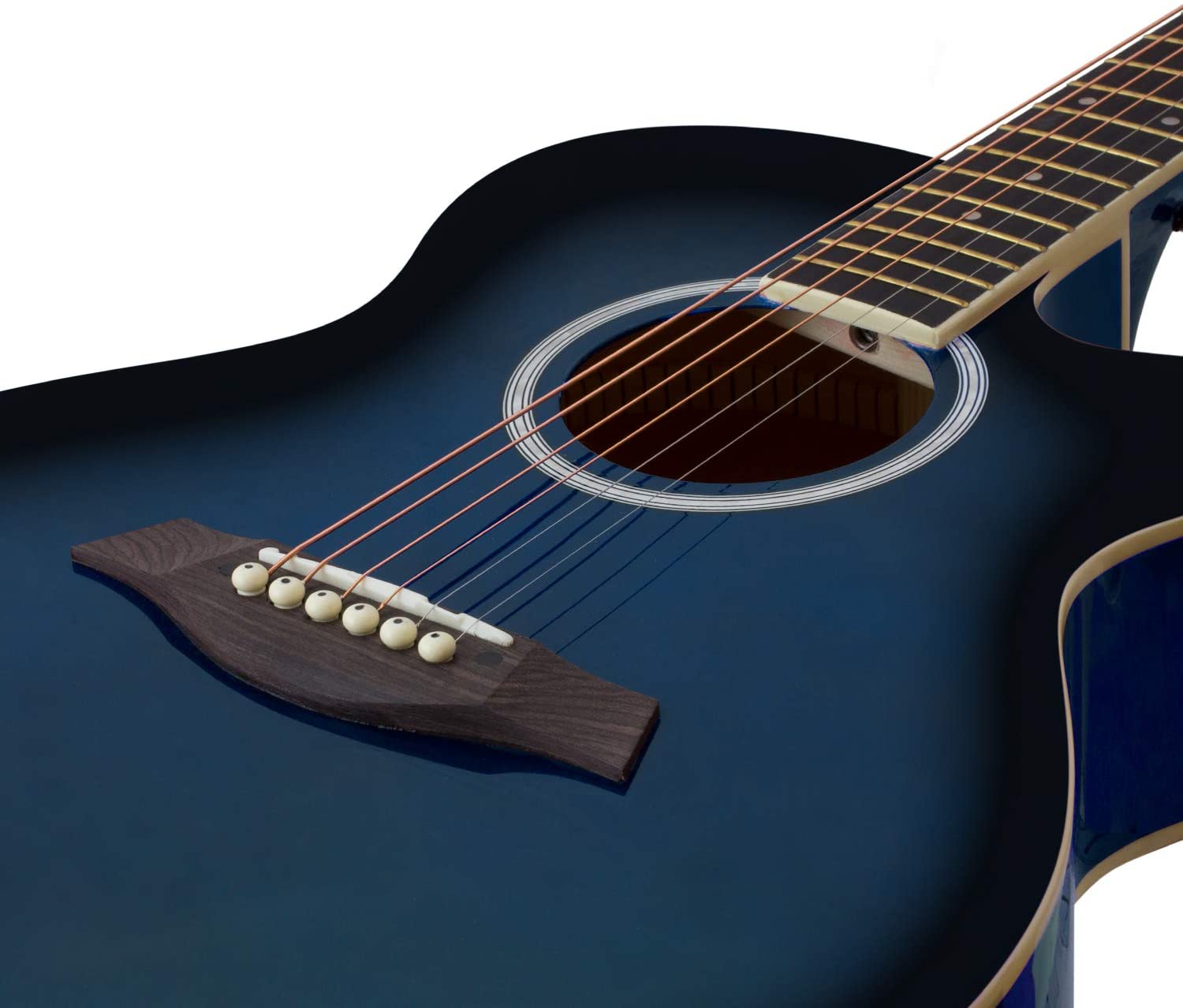 Tiger ACG1-BL Acoustic Guitar with Steel Strings, Small Body 4/4, for Beginners aged 11+, Bag, Strap, Spare Strings - Image 2