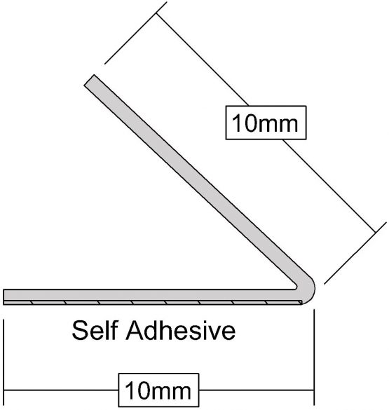 STORMGUARD White 05SR180005MW 5m Self-Adeshive ' V ' Seal Tape Draught Excluder, L-5 Metres W-10mm H-10mm - Image 3