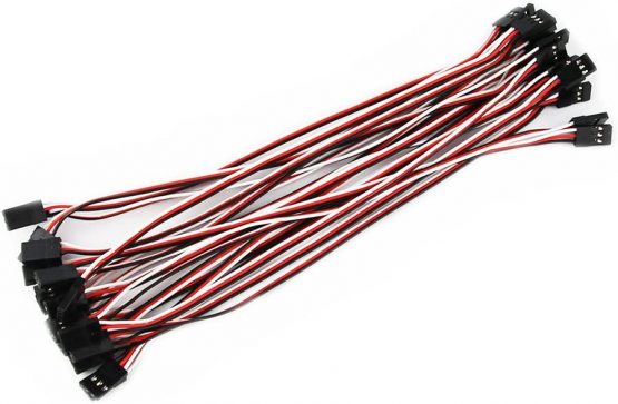 OliYin 20pcs 26awg 7.87in 20cm Male to Male Wire Cable for Quadcopter Servo Extension Lead Futaba JR