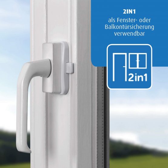 REER Children's Safety Catch Lock for Balcony Doors/Windows, White - Image 3