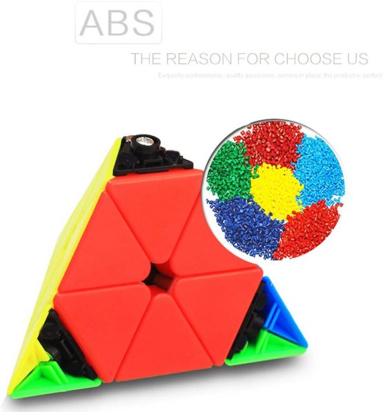 Pyraminx Stickerless ,Speed Magic Cube 3x3 Magic Cube Triangle Pyramid Puzzle Twist Travel Toys for Gift - Image 4