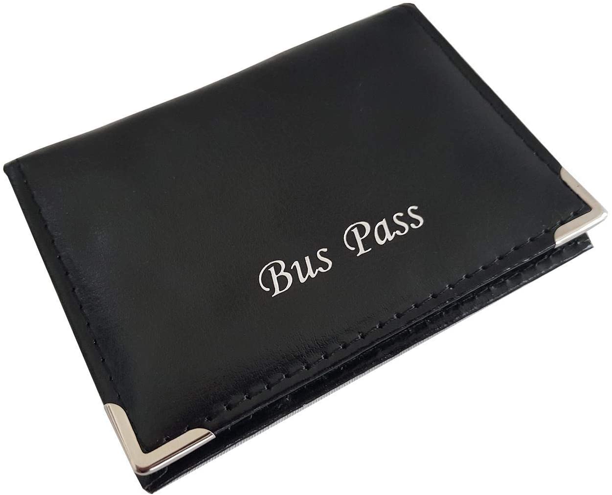 PU Leather Bus Pass Oyster Travel Card Bus Pass ID Holder Wallet Cover Case …, Black