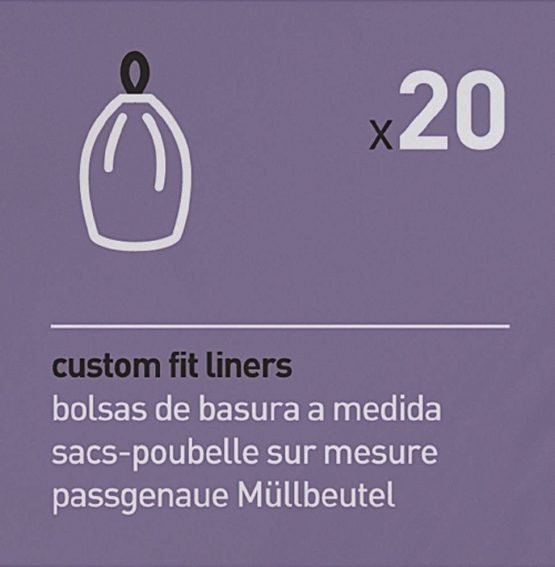 simplehuman CW0201 code R Custom Fit Bin Liners, White Plastic (Pack of 20 Liners) - Image 3