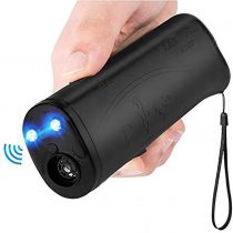 OYEFLY Handheld Dog Repellent Trainer, 3 in 1 Anti Barking Device with LED Flashlight, Ultrasonic Dog Deterrent and Bark Stopper Dog Trainer Devices - Training Tool/Stop Barking (Black)
