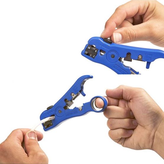 AVESON Cable Stripper Cutter for Flat or Round TV/UTP Cat5 Cat6 Wire Coax Coaxial Stripping Tool - Image 4