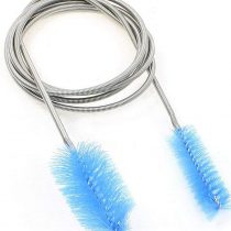 155cm Long Tube Cleaning Brush Flexible Double Ended Bristles Hose Pipe Cleaner Stainless Steel Aquarium Filter Brush for Fish Tank or Home Kitchen