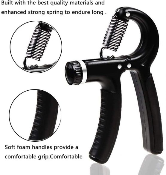 BETOY 2 pcs Fitness Strong Handgrips+1 pcs Finger Exerciser Strengthener set,Adjustable Hand Grip Exercise Forearm Therapy Gripper Strengthen Grip, Hand Squeezer，Finger Stretcher，Stress Relief Grip - Image 2