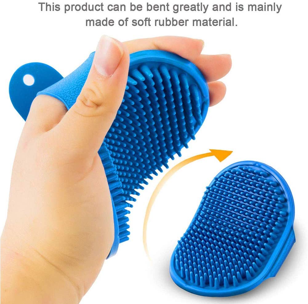 Fantesi 3 Pack Pet Grooming Brush 3-in-1 Brush-Rubber for Dogs & Cats Soothing Massaging, Bath - Image 4