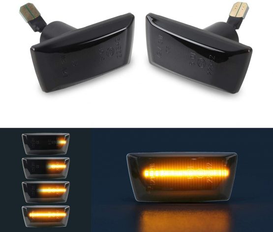 OZ-LAMPE Turn Signal Light, Dynamic Side Indicator Flowing Side Marker Repeater Smoke Compatible with V-auxhall O-pel Adam Astra H Corsa D Corsa E Insignia A Meriua B Zafira B