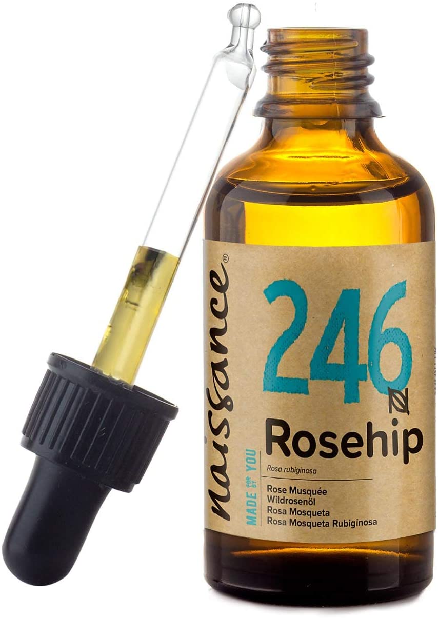 Naissance Rosehip Seed Oil (No. 246), 50ml, 100% Natural, Hydrating, Nourishing Moisturising, Ideal for Skin Face, Hair, Body