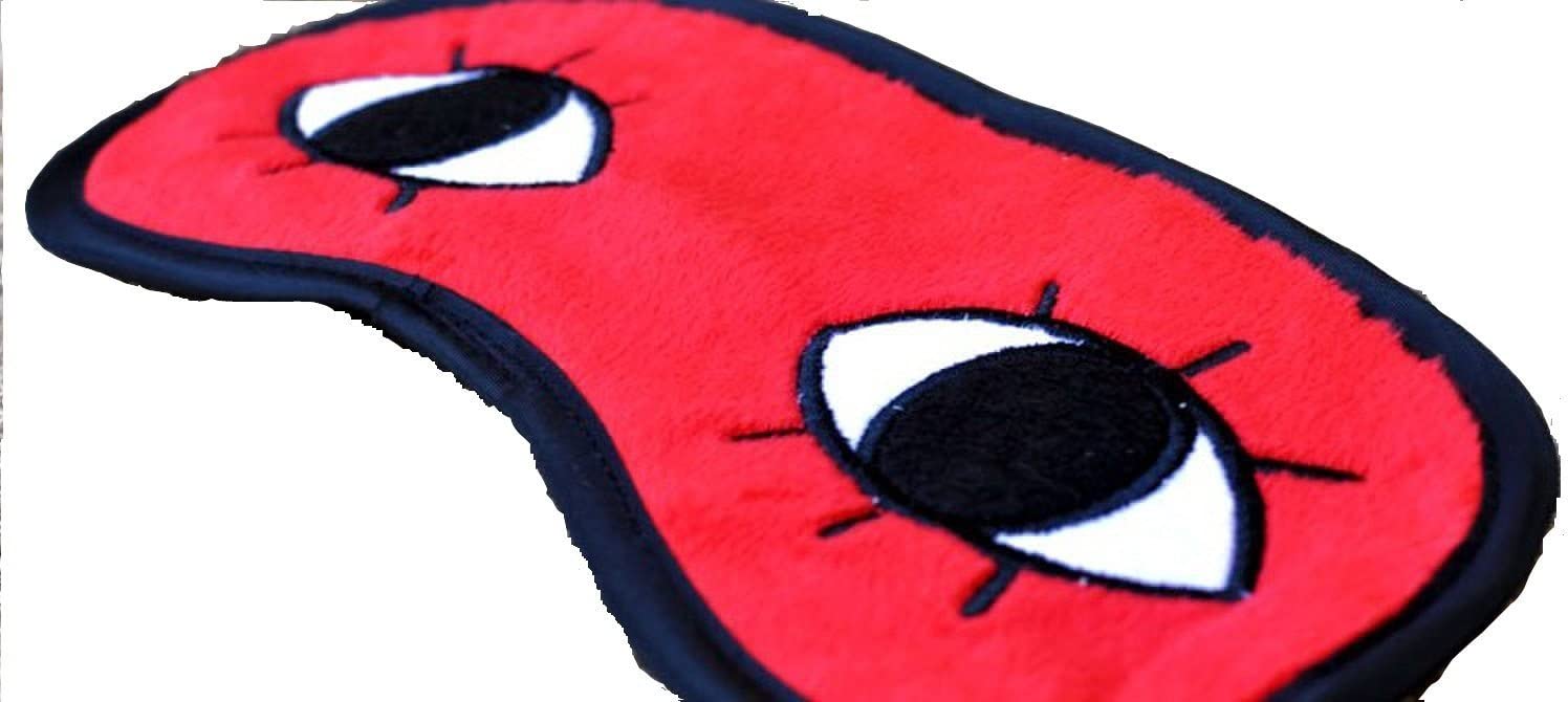 JIAHAO Gintama Okita Sougo Sleep Mask Eyeshade Eye Mask Japanese Anime Cosplay, Red and Black - Image 3