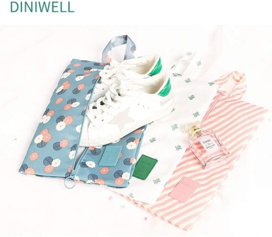 Shoe Bags Travel,5 Pack Portable Shoe Organizer with Transparent Window Zipper Waterproof Shoe Storage for Makeup Bathing Clothes Cosmetic Nylon 35 * 20CM - Image 2