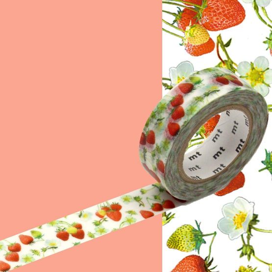 MT Products MTEX1P155Z Ex Strawberry Washi Masking Tape - Image 2