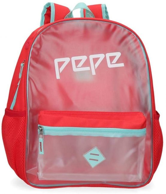 Pepe Jeans Cristal Backpack Adaptable to Trolley Multicoloured 31x42x17.5 cm Polyester and PVC 22.79L
