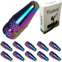 Yuauy 10 Pcs Fantasy Colorful MTB PRESTA Bike Bicycle Road Racing Coloured Metal Anodized Machined Aluminum Alloy Tire French Style Valve Cap Dust Covers