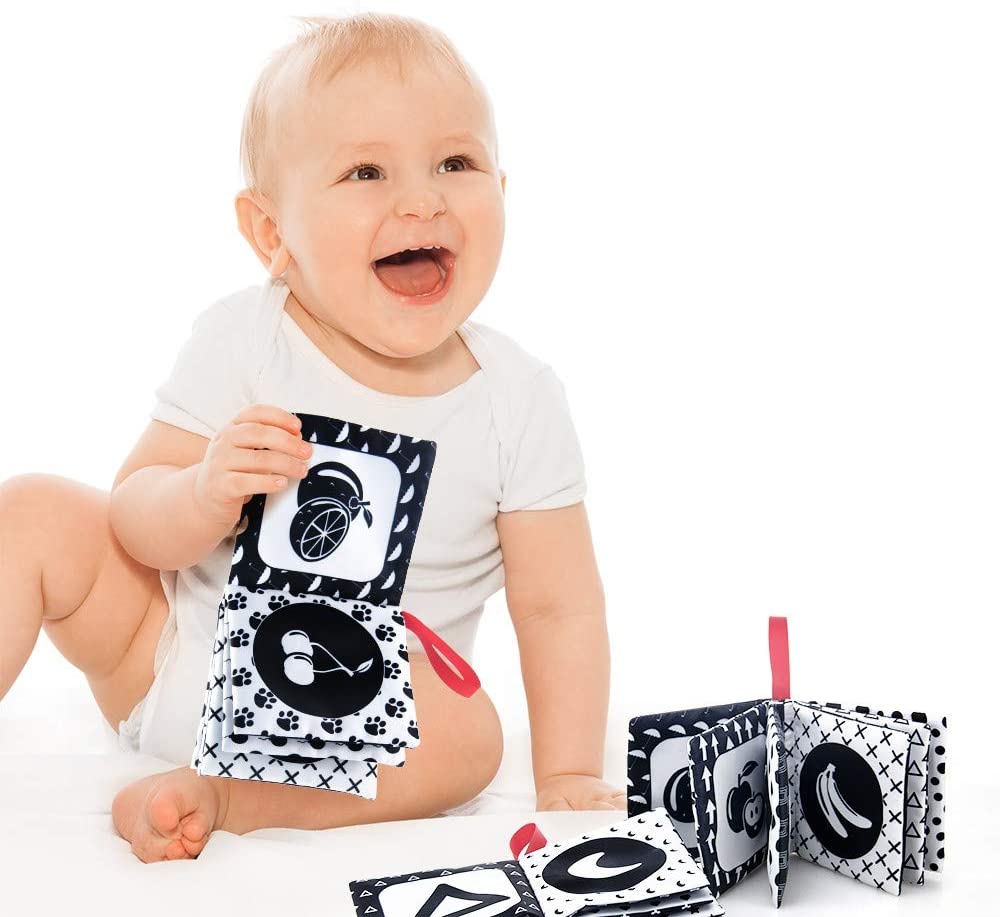 teytoy Black and White Baby Book Baby Sensory Toys High Contrast Sensory Books First Book Newborn Toys Early Educational Baby Books 0-6 Months Newborn Baby Gifts - Image 2