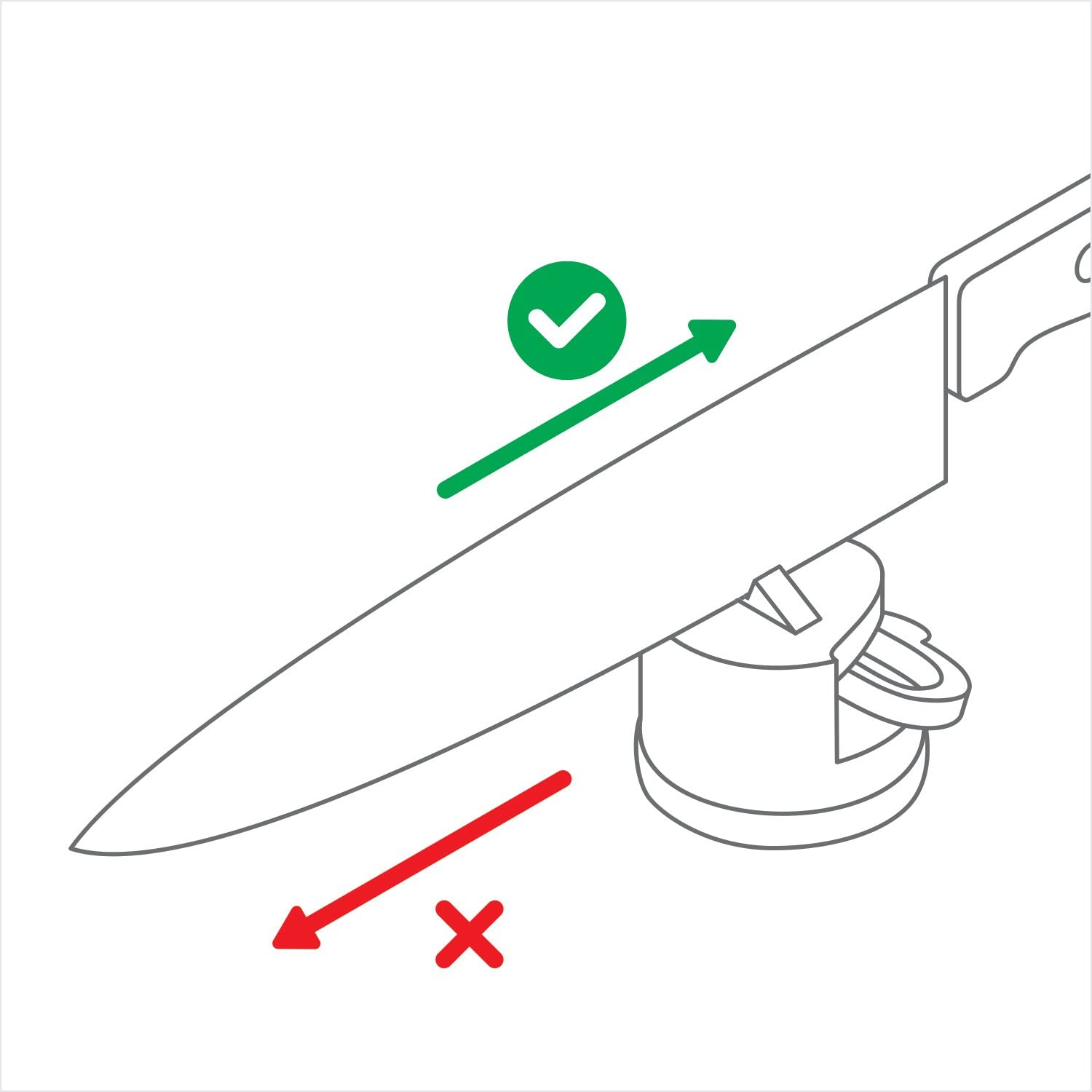 AnySharp Pro Metal World's Best Knife Sharpener with Suction, Brushed Metal, Silver - Image 3