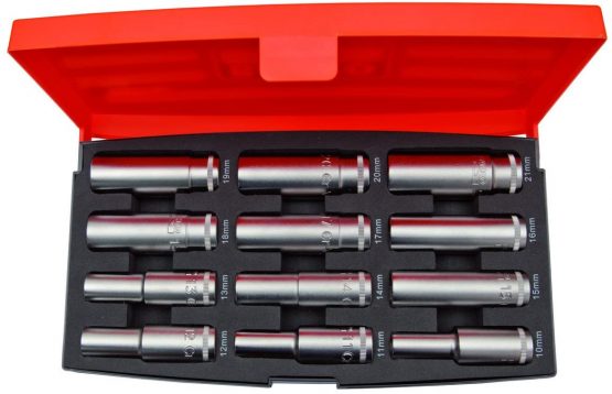 Bahco BHS1612L Long 1/2" Deep Socket Set, 12 PIeces