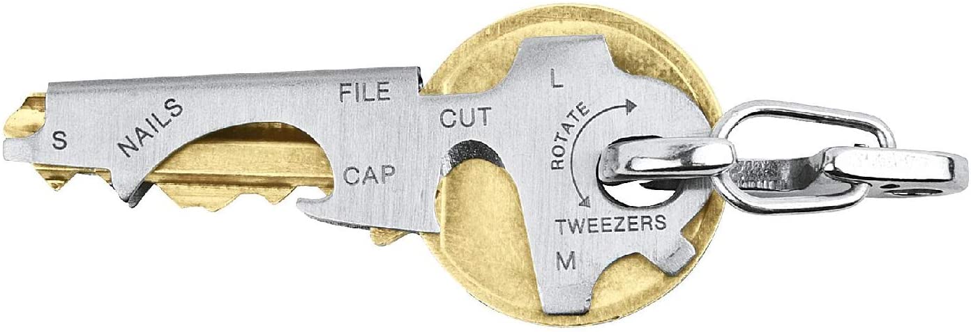 True Utility Stainless Steel Keyring Multi Tool, 8 Daily Tools In 1, Flight Safe Box Cutter Knife Blade, Large - Image 4