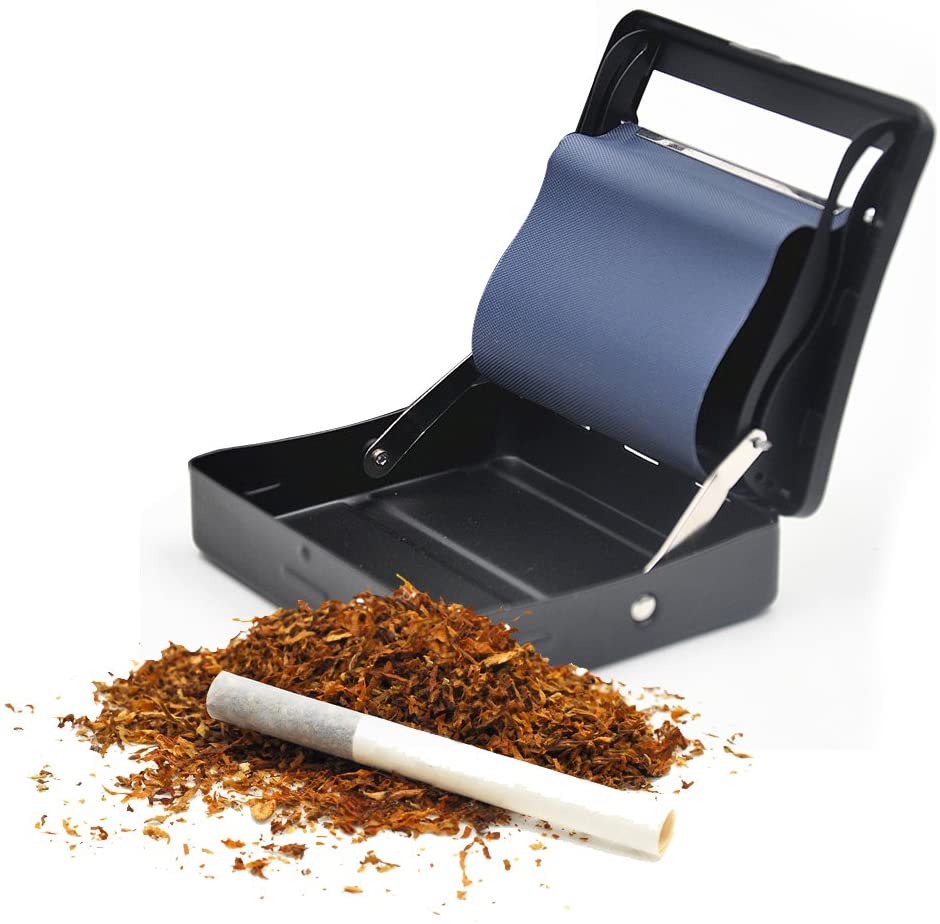 Automatic Cigarette Smoking Roller Rolling Maker Box, black