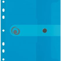 Herlitz A5 Filing Paper Document Folder - Transparent Blue (Pack of 6)