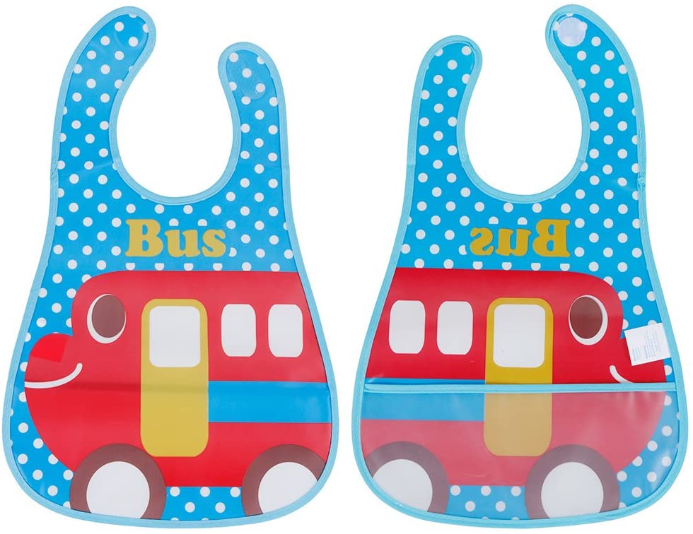 Lictin Unisex Baby Bib Set of 8 Waterproof EVA Baby Bandana Drool Bib Aprons for Infant Toddler 6 months to 6 years old (8pcs M) - Image 2