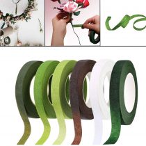 QincLing Florist Tape，6 Rolls Dark Green Floral Tape Flower Tape Floral Stem Wrap Tape Bouquet Tape 90 Feet/Roll (6 Pieces Multicolor)