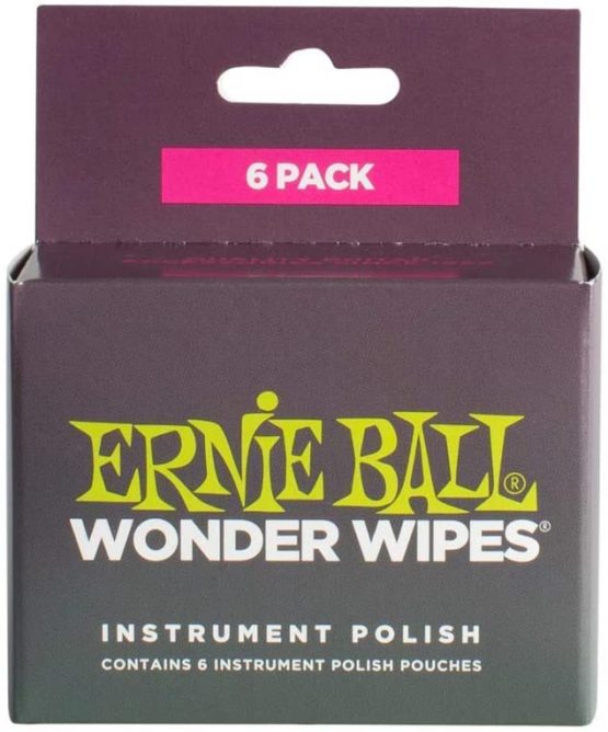 Ernie Ball P04278 Wonder Wipes Instrument Polish 6 Pack