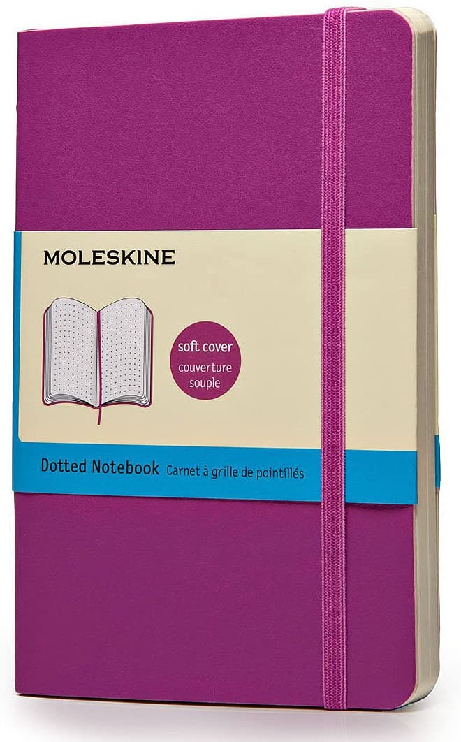 Moleskine Soft Cover Orchid Purple Pocket Dotted Notebook, Pocket Size