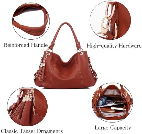FiveloveTwo Women Top-Handle Bag Shoulder Bag Satchel Handbags Tote Bags Purse - Image 4