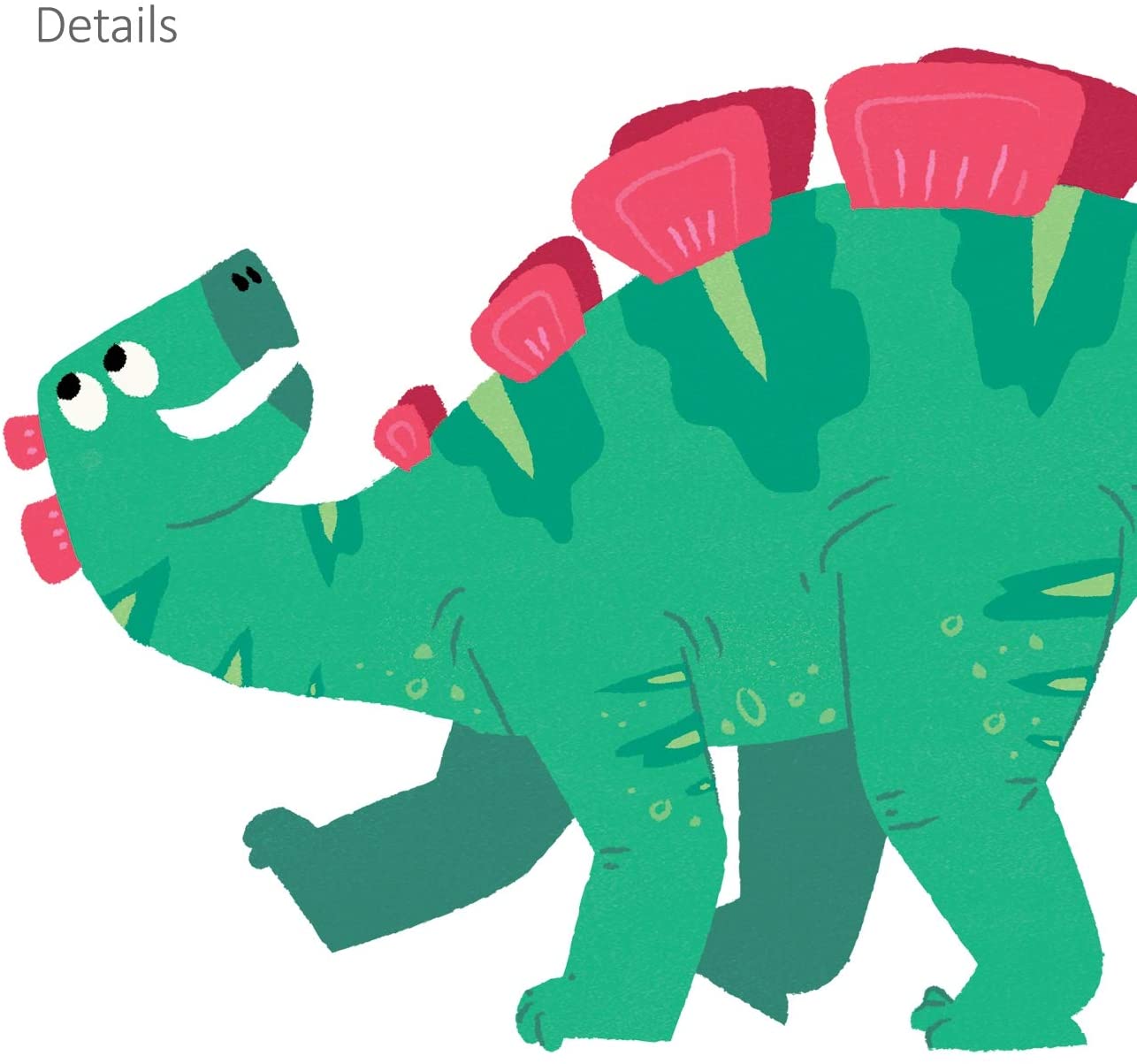 DECOWALL DS-8032 Colourful Dinosaur B (Small) Kids Wall Stickers Decals Peel and Stick Removable for Nursery Bedroom Living Room Art murals Decorations - Image 4