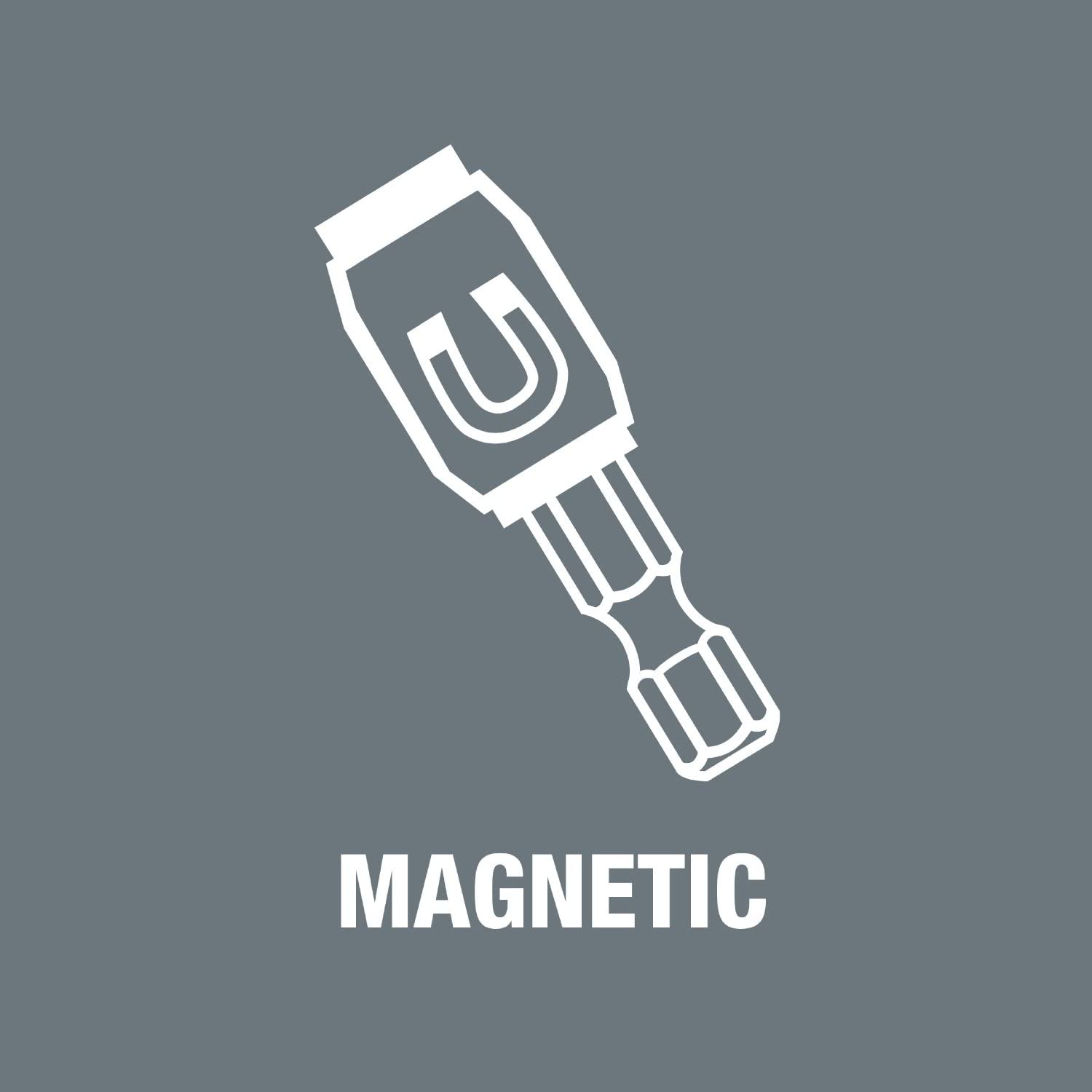 Wera 05057675001 897/4 Impaktor Bit Holder with retaining Ring and Magnet - Silver, 1 / 4 x75 mm - Image 3