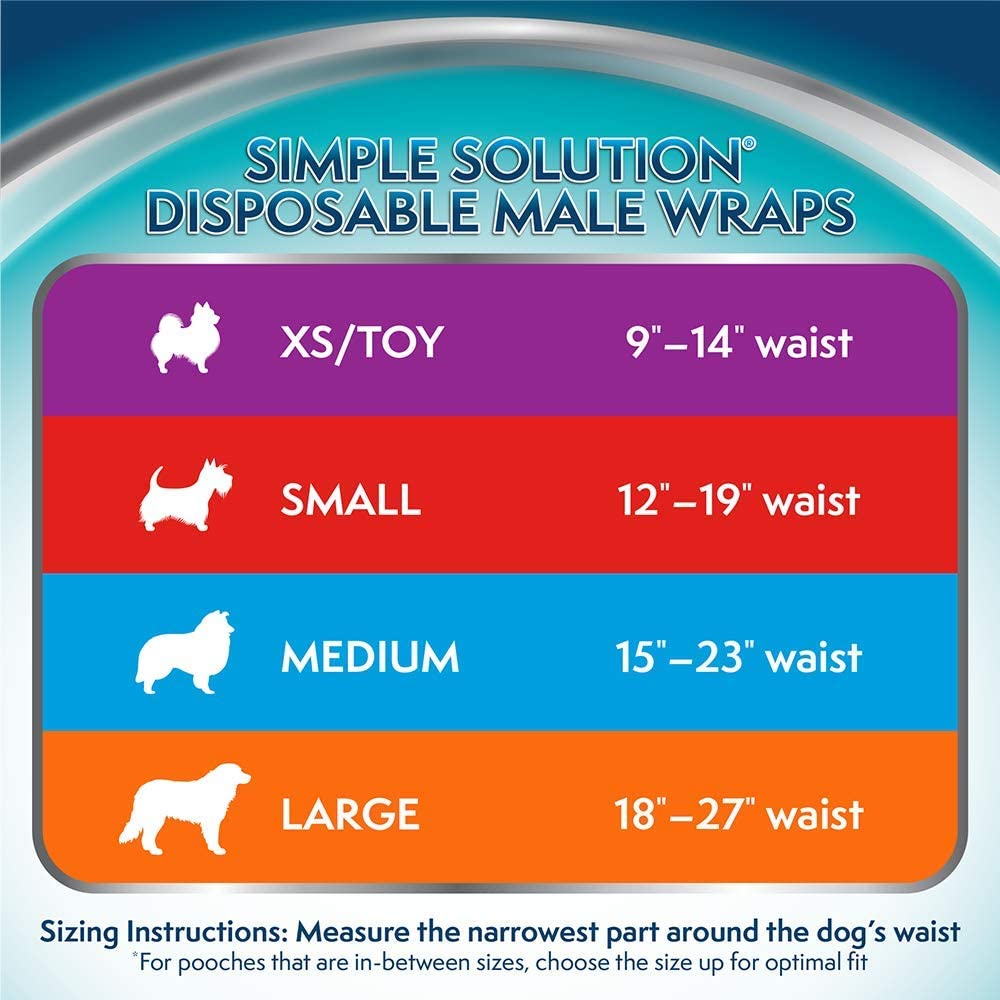Simple Solution Disposable Dog Diapers for Male Dogs with Super Absorbent Leak-Proof Fit for Excitable Urination Incontinence - Image 2